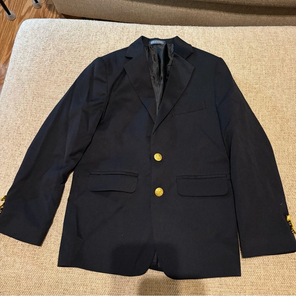 Boys Navy Blue Dress Coat